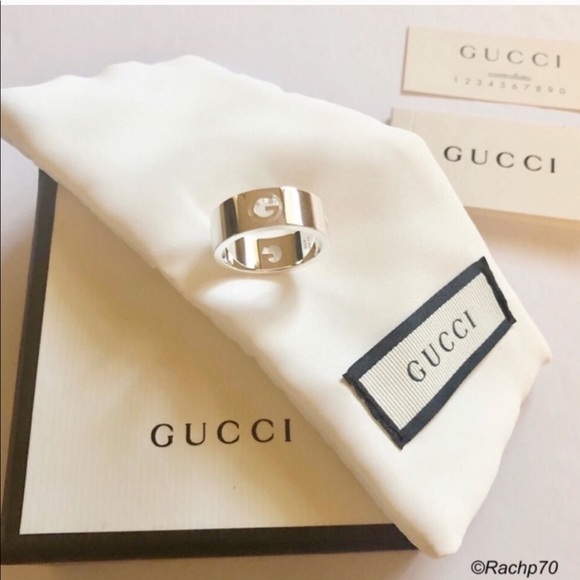 Gucci Other - New Authentic Gucci Cut-Out G Logo Ring Size 7